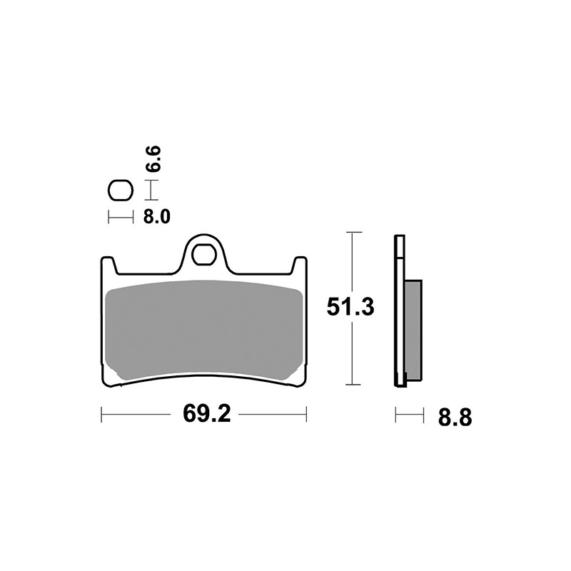 RACING BREMSBELÄGE VORNE SBS 634 DS-2 YAMAHA XJR 1300 2015-2018