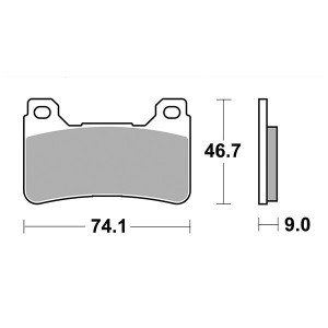 RACING FRONT BRAKE PADS SET SBS 809 DS-2 HONDA CB 1000 R 2008-2010