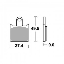 SET PASTIGLIE FRENO ANTERIORI RACING SBS 838 DS-2 KAWASAKI Z 750 R 2011-2014