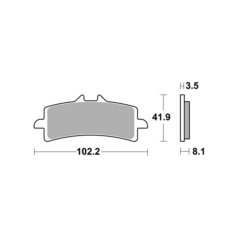 RACING FRONT BRAKE PADS SET SBS 841 DS-2 HUSQVARNA NUDA 900 R