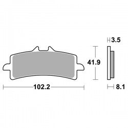 SET PASTIGLIE FRENO ANTERIORI RACING SBS 841 DS-2 DUCATI 1299 PANIGALE 2015-2017