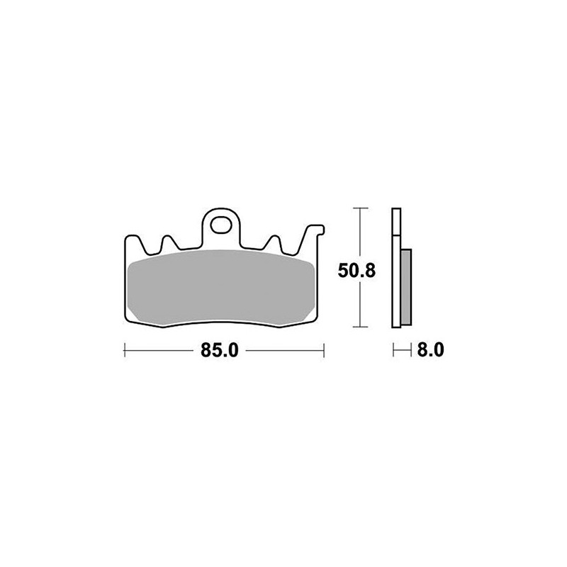 RACING FRONT BRAKE PADS SET SBS 900 DS-2 MV AGUSTA STRADALE 800 2015-2017