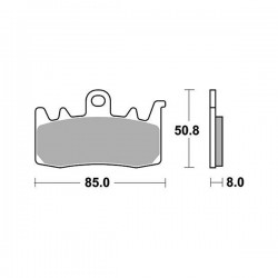 SET PASTIGLIE FRENO ANTERIORI RACING SBS 900 DS-2 DUCATI MONSTER 1200 2014-2016