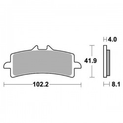 RACING FRONT BRAKE PADS SET SBS 901 DS-2 TRIUMPH SPEED TRIPLE R 2016-2018