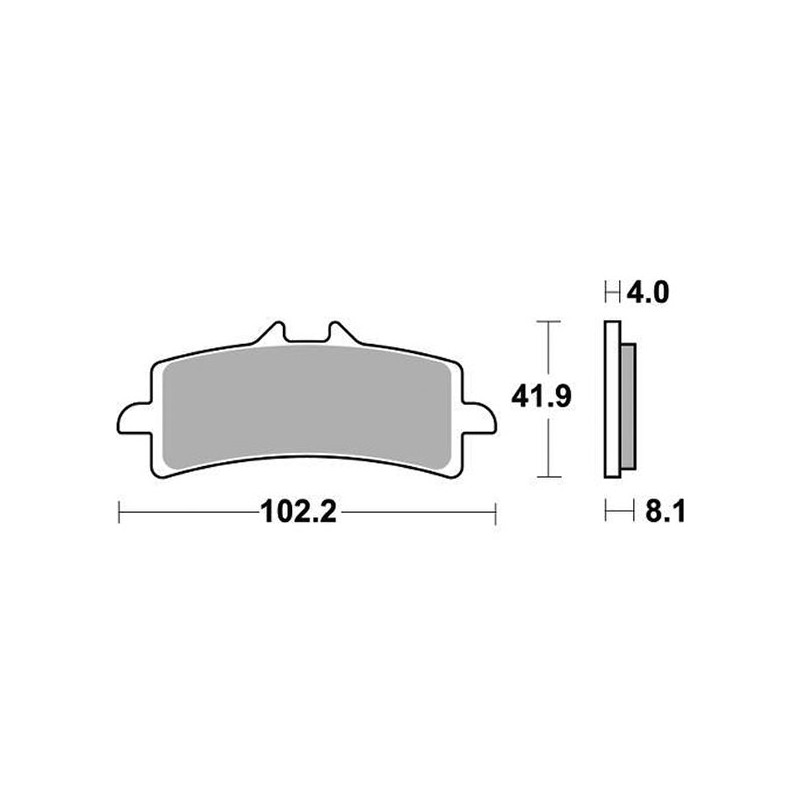 RACING BREMSBELÄGE VORNE SBS 901 DS-2 TRIUMPH FÜR SPEED TRIPLE 1050 R 2012-2015