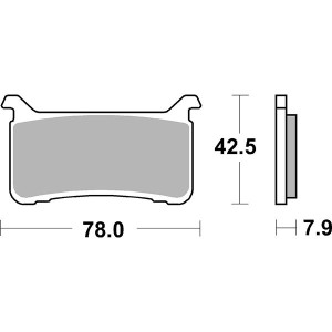 RACING FRONT BRAKE PADS SET SBS 947 DS-2 HONDA CBR 1000 RR 2017-2019