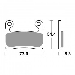 RACING FRONT BRAKE PADS SET SBS 960 DS-2 BMW R 1250 GS ADVENTURE 2018-2020