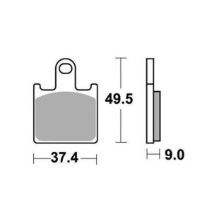RACING FRONT BRAKE PADS SET SBS 838 DS-2 KAWASAKI ZX-6R 2009-2012