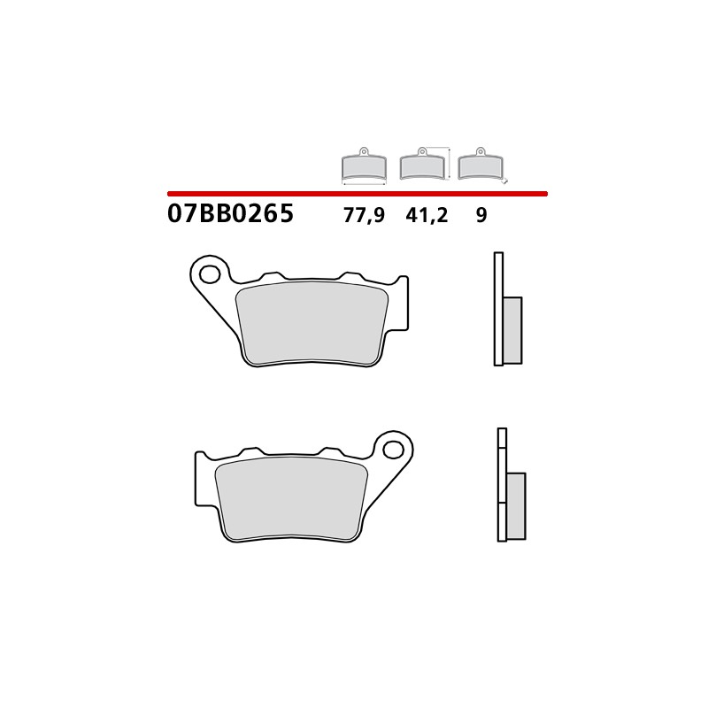 PASTILLAS DE FRENO TRASERO GENUINE BREMBO KTM SMC 690 2008-2011