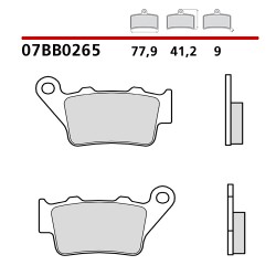 SET HINTERE GENUINE BREMSBELÄGE BREMBO DUCATI SCRAMBLER ICON 800 2015-2018
