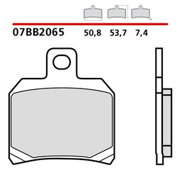 PASTILLAS DE FRENO TRASERO GENUINE BREMBO HONDA CBR 1000 RR-R SP 2020-2021