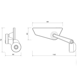 ESPEJO RIZOMA IZQUIERDA BAR END CUT EDGE