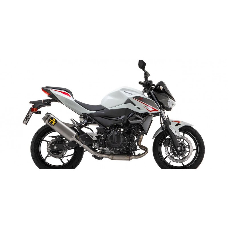 TERMINALE ARROW INDY RACE KAWASAKI Z 400 2023, ALLUMINIO DARK/CARBONIO, OMOLOGATO
