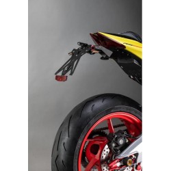 KIT PORTAMATRÍCULA LIGHTECH APRILIA TUONO V4 1100 FACTORY 2021-2024, REGULABLE
