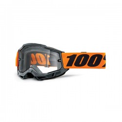 MASCHERA 100% ACCURI 2 ENDURO NERO LENTE DOPPIA TRASPARENTE