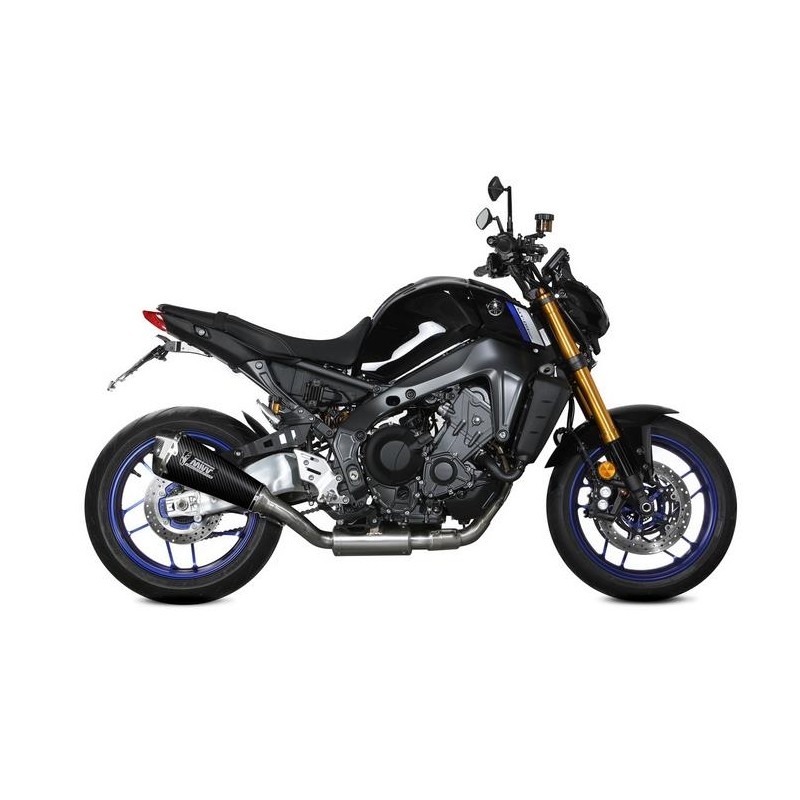 IMPIANTO DI SCARICO COMPLETO MIVV DELTA RACE YAMAHA MT-09 2023, CARBONIO PASSAGGIO ALTO