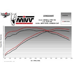 EXHAUST MIVV OVAL BENELLI TRK 702 2023-2024, APPROVED STEEL/CARBON