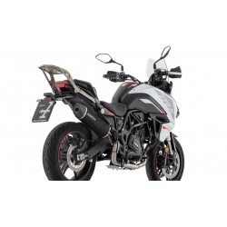 TERMINALE ARROW INDY RACE EVO BENELLI TRK 702 X 2023-2024, ALLUMINIO DARK/CARBONIO, OMOLOGATO