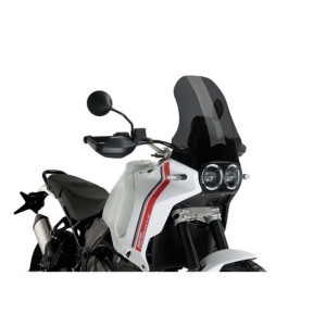 PUIG TOURING WINDSHIELD DUCATI DESERT X 2022-2024, DARK SMOKE