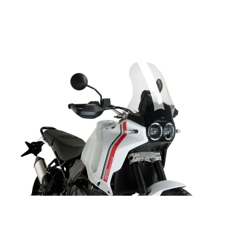 PUIG TOURING WINDSHIELD DUCATI DESERT X 2022-2024, TRANSPARENT