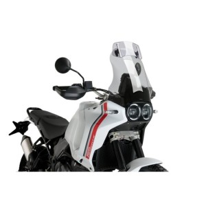 PUIG TOURING WINDSCHUTZSCHEIBE MIT DEFLEKTOR DUCATI DESERT X 2022-2024, LEICHTER RAUCH