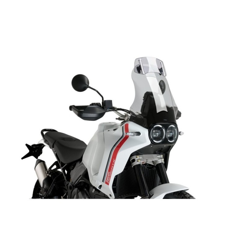 CUPOLINO PUIG TOURING CON DEFLETTORE DUCATI DESERT X 2022-2024, FUME CHIARO