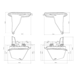 PAAR RIZOMA SEITENSPOILER DUCATI MONSTER 937 2021-2024, SILBER