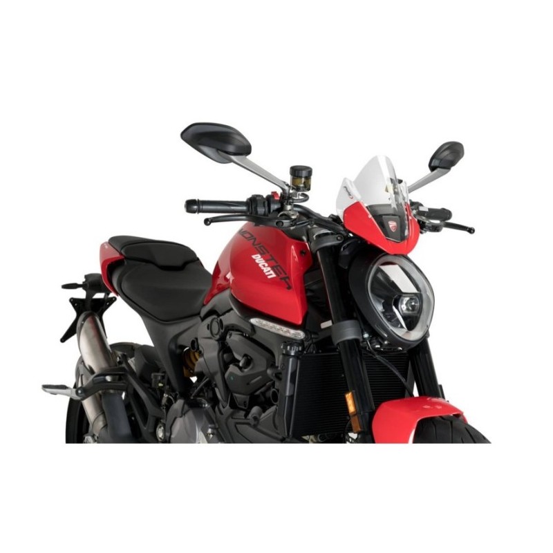 PUIG SPORT WINDSCREEN DUCATI MONSTER 937+ 2021-2024, TRANSPARENT