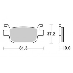 PASTILLAS DE FRENO TRASERAS SINTERIZADAS SBS 193 MS BENELLI TRK 502 2021-2024