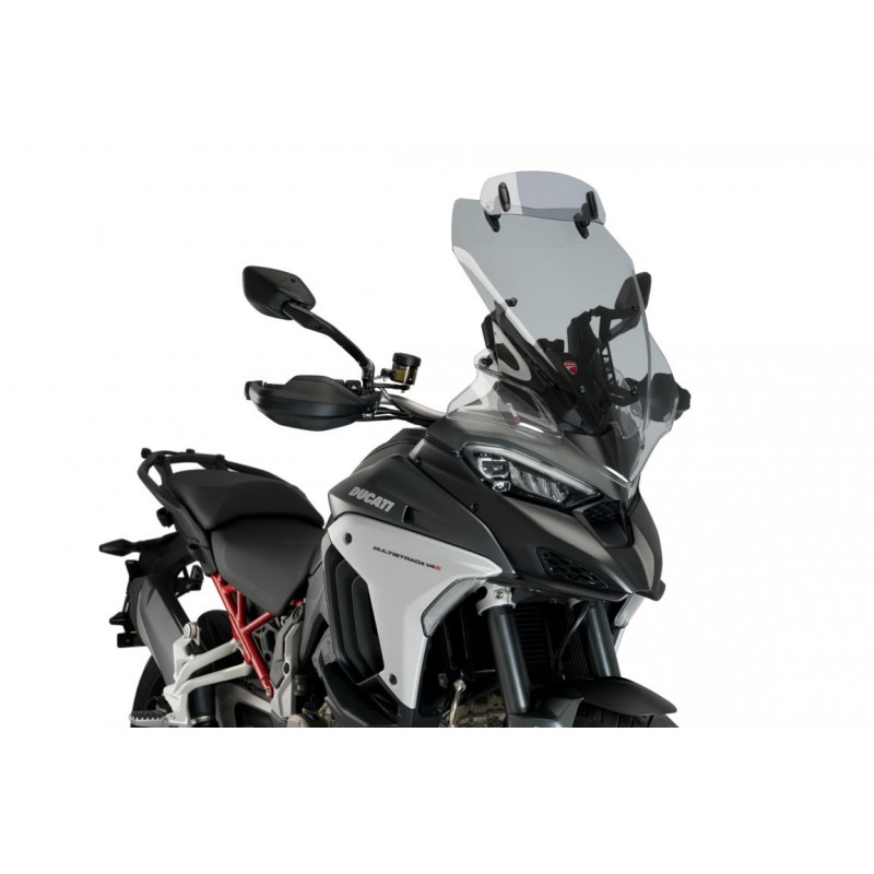 PARABRISAS PUIG TOURING CON DEFLECTOR DUCATI MULTISTRADA V4 2021-2024, AHUMADO CLARO