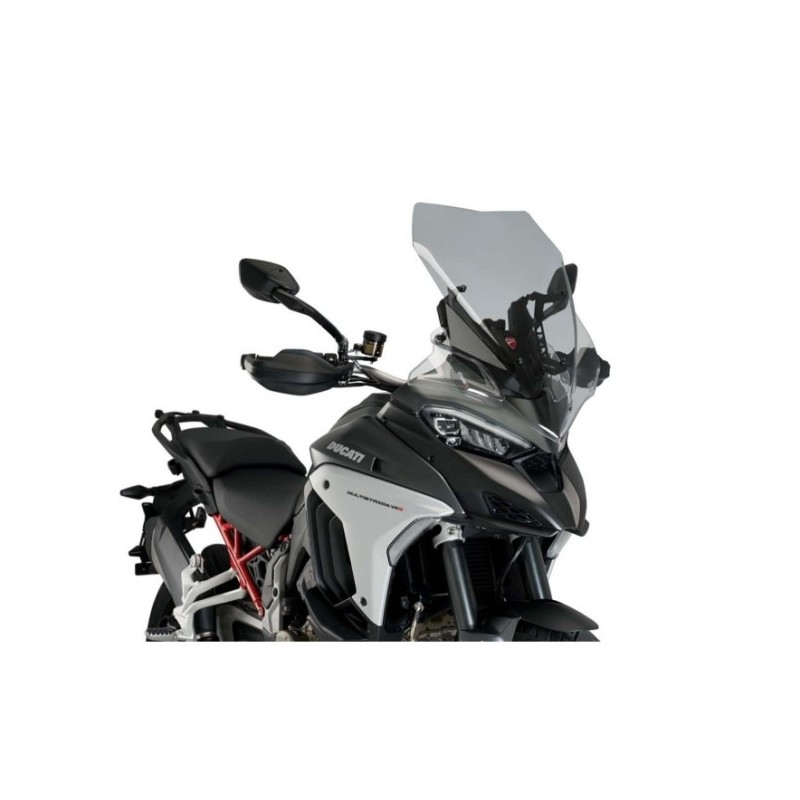 PUIG TOURING WINDSCREEN DUCATI MULTISTRADA V4 S 2021-2024, LIGHT SMOKE