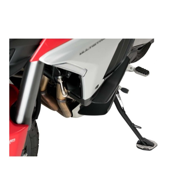 BASE CON SUPERFICIE MAGGIORATA PUIG PER CAVALLETTO DUCATI MULTISTRADA V4 S 2021-2024, NERO