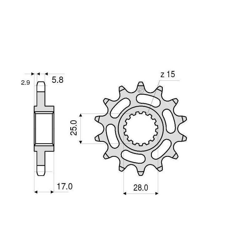 PIGNONE IN ACCIAIO PER CATENA 520 DUCATI PANIGALE V4 2022-2024