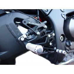 ADJUSTABLE REAR SETS 4-RACING SUZUKI GSX-R 1000 2009-2016 (STANDARD AND REVERSE SHIFTING) BLACK