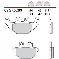 PASTILLAS DE FRENO TRASERO ORGANICA BREMBO YAMAHA YZF-R 125 2014-2018