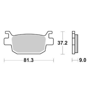 SINTERED REAR BRAKE PADS SET SBS 193 MS BENELLI TRK 502 X 2018-2020
