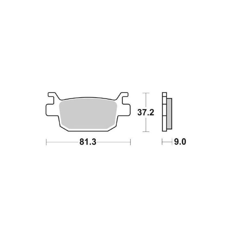 SINTERED REAR BRAKE PADS SET SBS 193 MS BENELLI TRK 502 X 2018-2020