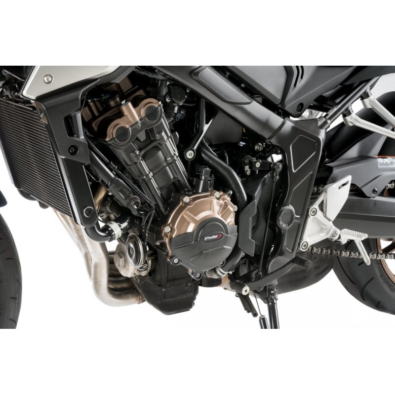 PUIG CRANKCASE PROTECTION KIT HONDA CBR 650 R 2024, BLACK