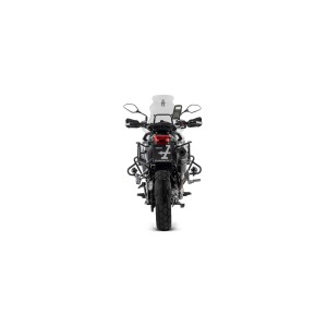 TERMINALE ARROW INDY RACE EVO BENELLI TRK 502 X 2021-2024, ALLUMINIO DARK/CARBONIO, OMOLOGATO