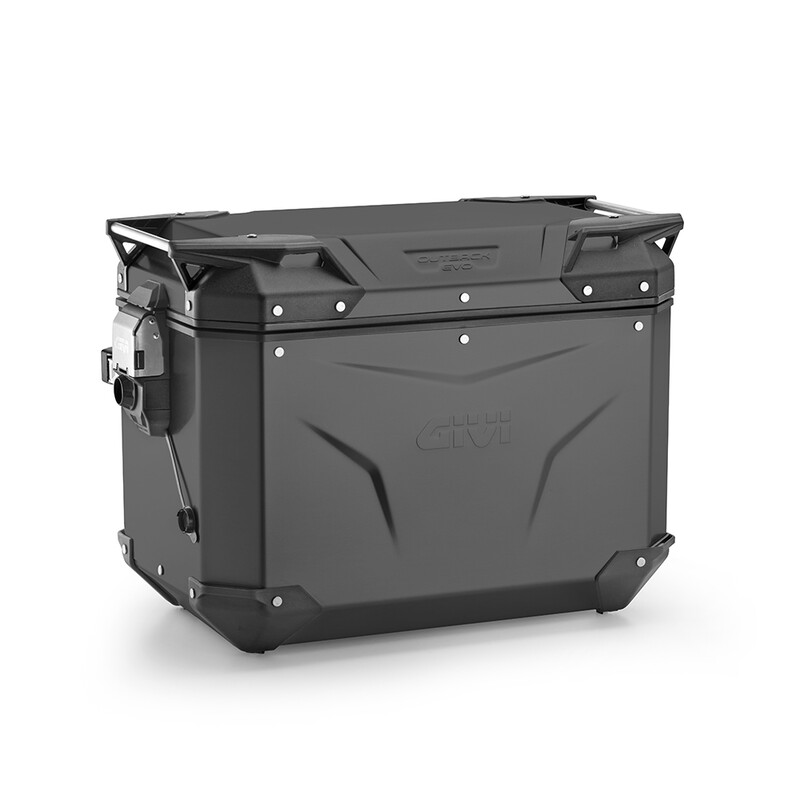 RIGHT SIDE CASE MONOKEY GIVI TREKKER OUTBACK EVO SECURITY LOCK, 48 LITERS IN ALUMINUM BLACK