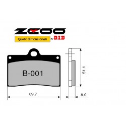 SET VORDERER CARBON-KERAMIK BREMSBELÄGE ZCOO B001-EX DUCATI 916