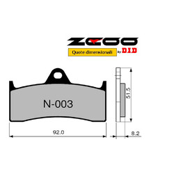 PASTILLAS DE FRENO DELANTERAS CARBON-CERAMIC ZCOO N003-EX MV AGUSTA BRUTALE 750, BRUTALE 910