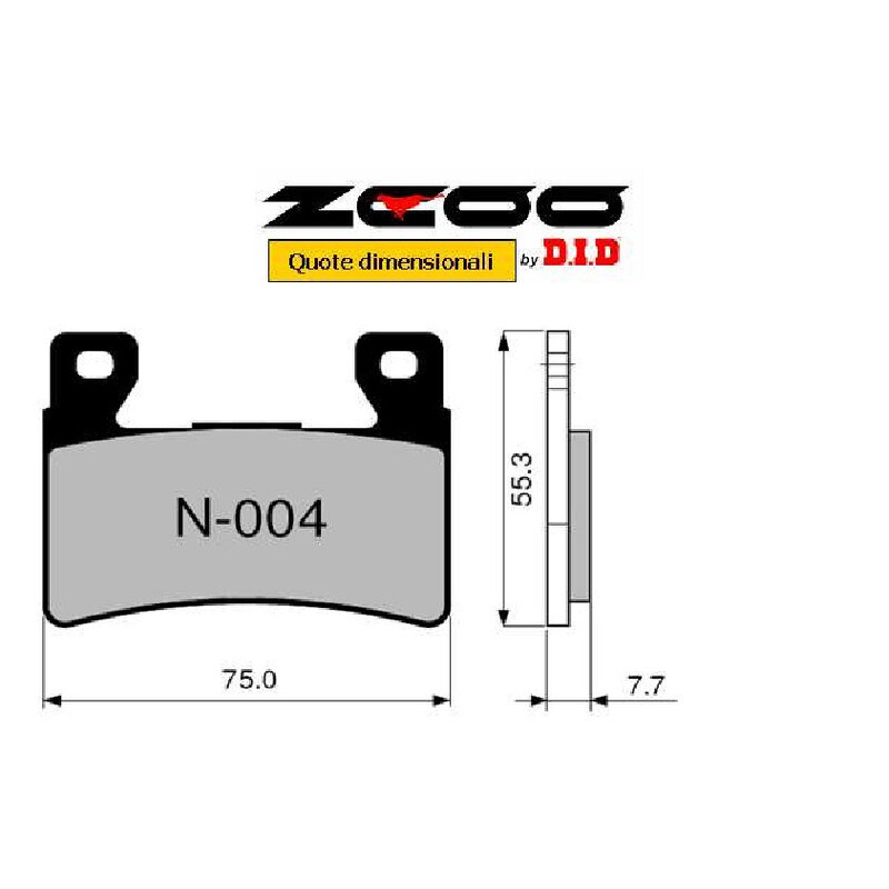 SET PASTIGLIE FRENO ANTERIORI CARBON-CERAMIC ZCOO N004-EX HONDA CBR 600 F SPORT 2001-2002