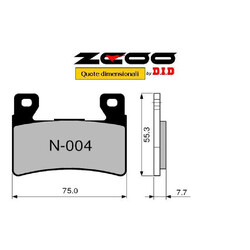 PASTILLAS DE FRENO DELANTERAS CARBON-CERAMIC ZCOO N004-EXC HONDA CBR 600 RR 2003-2004, CBR 900 RR 1998-2003