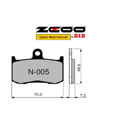 PASTILLAS DE FRENO DELANTERAS CARBON-CERAMIC ZCOO N005-EX TRIUMPH SPEED TRIPLE 1050 2005-2007