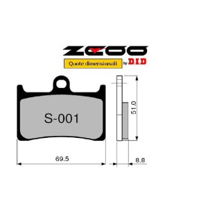 SET VORDERER CARBON-KERAMIK BREMSBELÄGE ZCOO S001-EX YAMAHA R6 2017-2020