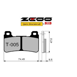 SET VORDERER CARBON-KERAMIK BREMSBELÄGE ZCOO T005-EXC HONDA CBR 1000 RR 2014-2016