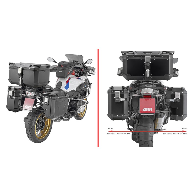 PORTAVALIGIE GIVI VALIGIE LATERALI MONOKEY CAM-SIDE TREKKER OUTBACK BMW R 1250 GS 2021-2024