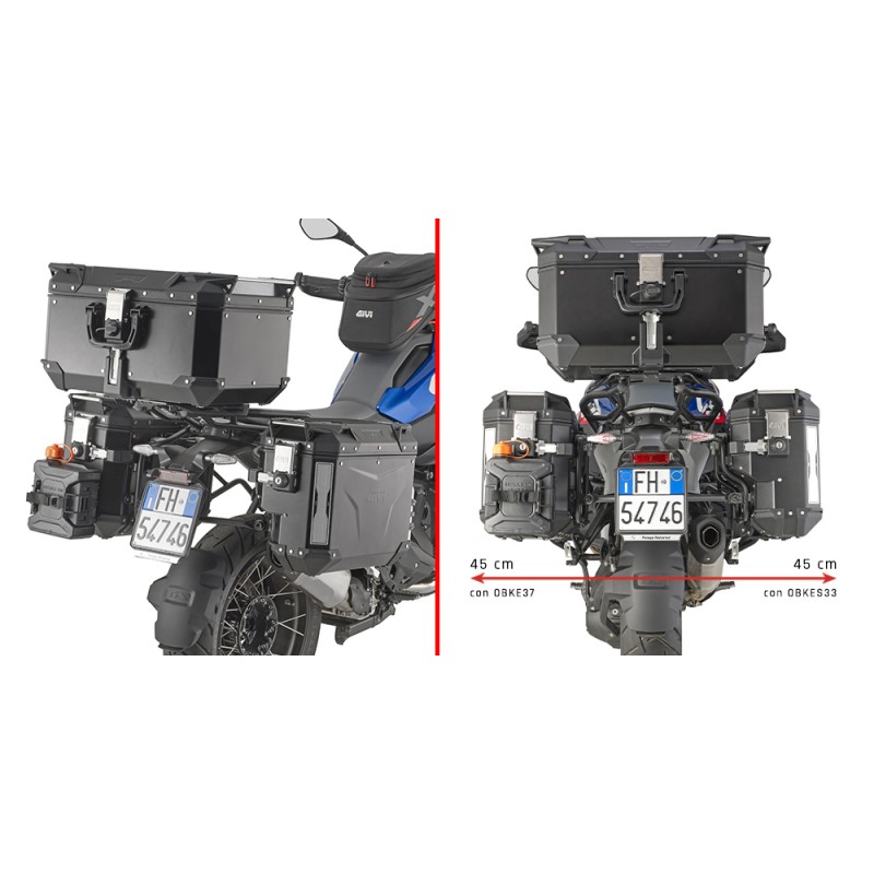 PORTAMALETAS LATERAL GIVI PLOS5108CAM VALIGIE LATERALI MONOKEY CAM-SIDE TREKKER OUTBACK BMW R 1300GS 2023-2024