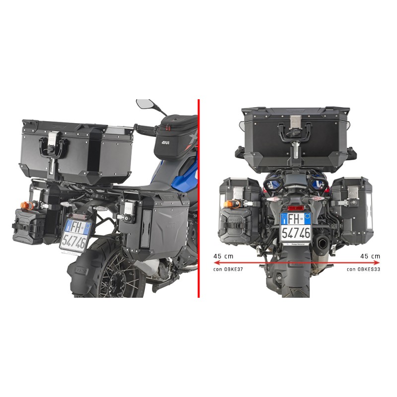 SPEZIFISCHER STAHLROHR-SEITENKOFFERTRÄGE GIVI PLOS5108CAM FÜR KOFFER MONOKEY CAM-SIDE TREKKER OUTBACK BMW R 1300GS 2023-2024